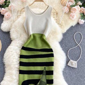 Body Con Sleeveless Sweater Dress